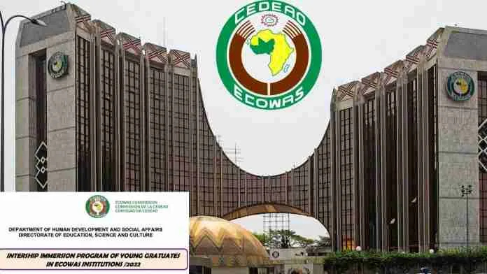 2026 ECOWAS Immersion Internship Program for Young Africans
